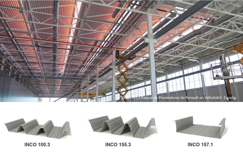 Incoperfil presenta los perfiles INCO 100.3, INCO 155.3 e INCO 157.1 Bandeja para cerramientos industriales.