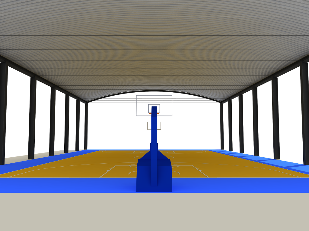 Esquema cubierta curvada pista baloncesto 01
